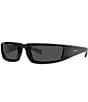 Color:Black - Image 1 - Unisex PR 25YS 63mm Rectangle Sunglasses