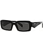 Color:Black - Image 1 - Unisex PR 27ZS 54mm Rectangle Sunglasses