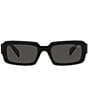 Color:Black - Image 2 - Unisex PR 27ZS 54mm Rectangle Sunglasses