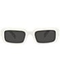 Color:Bone - Image 2 - Unisex PR 27ZS 54mm Rectangle Sunglasses