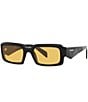 Color:Black Yellow - Image 1 - Unisex PR 27ZS 54mm Rectangle Sunglasses