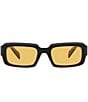 Color:Black Yellow - Image 2 - Unisex PR 27ZS 54mm Rectangle Sunglasses