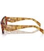 Color:Cognac Tortoise/Green - Image 3 - Unisex PR 27ZS 54mm Tortoise Rectangle Sunglasses