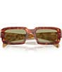 Color:Cognac Tortoise/Green - Image 5 - Unisex PR 27ZS 54mm Tortoise Rectangle Sunglasses