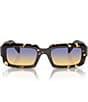 Color:Black Malt Tortoise - Image 2 - Unisex PR 27ZS 54mm Tortoise Rectangle Sunglasses