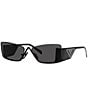 Color:Black - Image 1 - Unisex PR 59ZS 64mm Butterfly Sunglasses