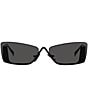 Color:Black - Image 2 - Unisex PR 59ZS 64mm Butterfly Sunglasses