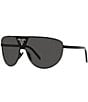 Color:Black - Image 1 - Unisex PR 69ZS 37mm Shield Sunglasses