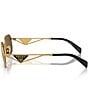 Color:Matte Gold - Image 3 - Unisex PR A51S58-X 58mm Rectangle Irregular Sunglasses