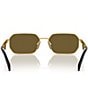 Color:Matte Gold - Image 4 - Unisex PR A51S58-X 58mm Rectangle Irregular Sunglasses