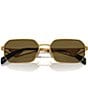 Color:Matte Gold - Image 5 - Unisex PR A51S58-X 58mm Rectangle Irregular Sunglasses