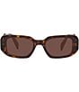 Color:Tortoise - Image 2 - Women's 49mm Glassy Tortoise Rectangle Sunglasses