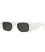 Color:Ivory - Image 1 - Unisex PR17WS 49mm Rectangle Sunglasses