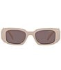 Prada Unisex PR17WS 49mm Rectangle Sunglasses, Color:Beige - Image 2