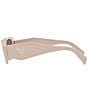 Prada Unisex PR17WS 49mm Rectangle Sunglasses, Color:Beige - Image 3
