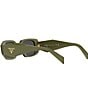 Prada Unisex PR17WS 49mm Rectangle Sunglasses, Color:Green - Image 4