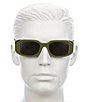 Prada Unisex PR17WS 49mm Rectangle Sunglasses, Color:Green - Image 7