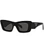 Color:Black - Image 1 - Women's PR 13ZS 50mm Black Cat Eye Sunglasses