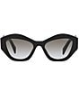 Color:Black - Image 2 - Women's 53mm Geometric Sunglasses