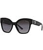 Color:Black - Image 1 - Women's 54mm Square Sunglasses