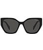 Color:Black - Image 2 - Women's 55mm Cat Eye Sunglasses