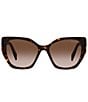 Color:Tortoise - Image 2 - Women's 55mm Gradient Brown Cat Eye Sunglasses