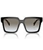 Color:Black - Image 2 - Women's 56mm Square Sunglasses