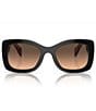 Color:Dark Brown - Image 2 - Women's 57mm Rectangle Sunglasses