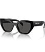Color:Black - Image 1 - Women's A09sf 55mm Cat Eye Sunglasses