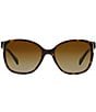 Color:Havana - Image 2 - Women's PR 01OS Conceptual 55mm Square Polarized Sunglasses