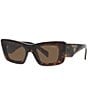 Prada Women's PR 13ZS 50mm Cat Eye Sunglasses, Color:Tortoise - Image 1