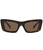 Color:Tortoise - Image 2 - Women's PR 13ZS 50mm Cat Eye Sunglasses