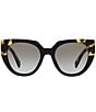 Color:Black Tortoise - Image 2 - Women's PR 14WS 52mm Tortoise Cat Eye Sunglasses