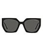 Color:Black/White - Image 2 - Women's PR 15WS 54mm Rectangle Sunglasses