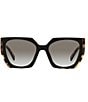Color:Tortoise/Black - Image 2 - Women's PR 15WS 54mm Tortoise Rectangle Sunglasses