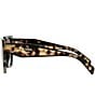 Color:Tortoise/Black - Image 3 - Women's PR 15WS 54mm Tortoise Rectangle Sunglasses