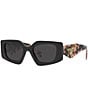 Color:Black/Pink Tortoise - Image 1 - Women's PR 15YS 51mm Square Sunglasses