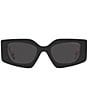Color:Black/Pink Tortoise - Image 2 - Women's PR 15YS 51mm Square Sunglasses