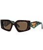 Color:Multi Tortoise - Image 1 - Women's PR 15YS 51mm Square Sunglasses