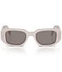 Prada Women's PR 17WS 49mm Rectangle Sunglasses, Color:Frosted Tortoise - Image 2