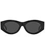 Color:Black - Image 2 - Women's PR 20ZS 53mm Oval Sunglasses