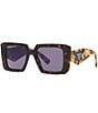 Prada Women's PR 23YS 51mm Square Sunglasses, Color:Mixed Tortoise - Image 1