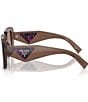 Color:Lite Brown - Image 3 - Women's PR 23YS 52mm Square Sunglasses