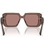 Color:Lite Brown - Image 4 - Women's PR 23YS 52mm Square Sunglasses