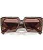 Color:Lite Brown - Image 5 - Women's PR 23YS 52mm Square Sunglasses