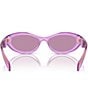 Color:Violet - Image 4 - Women's PR 26ZS 55mm Mirrored Oval Sunglasses