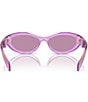 Prada Women's PR 26ZS 55mm Mirrored Oval Sunglasses, Color:Violet - Image 4