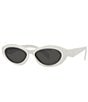 Color:Bone - Image 1 - Women's PR 26ZS 55mm Rectangle Sunglasses