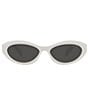 Prada Women's PR 26ZS 55mm Rectangle Sunglasses, Color:Bone - Image 2