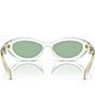 Color:Green - Image 4 - Women's PR 26ZS 55mm Transparent Rectangle Sunglasses